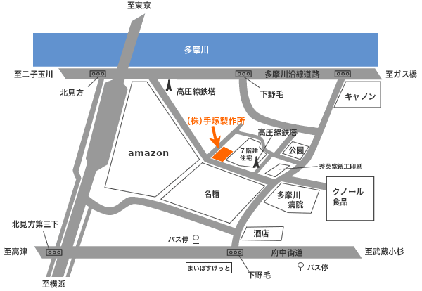 手塚製作所の地図
